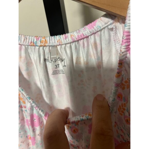 New Milkberry Pink Bamboo Romper sz 3T - Picture 2 of 4